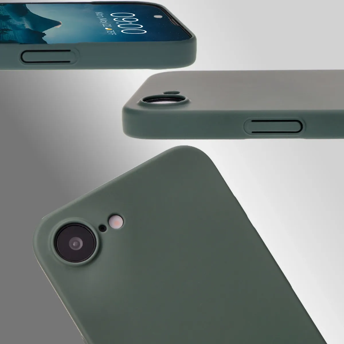 Dedykowane wycięcia i podwyższone krawędzie aparatu i ekranu w etui Bizon Case Łupka